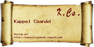 Kappel Csanád névjegykártya